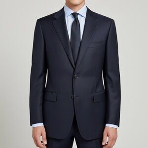GIVENCHY Navy Blue 3-Button Single Breasted 100% Wool Classic Blazer US 40R